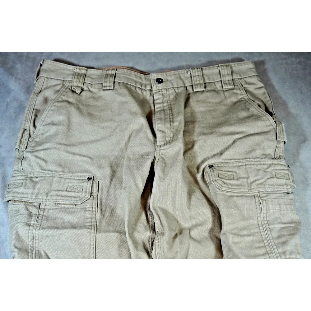 Duluth Trading Cargo Pants Mens 42x28 Relaxed Fit Workwear Heavy Duty Canvas